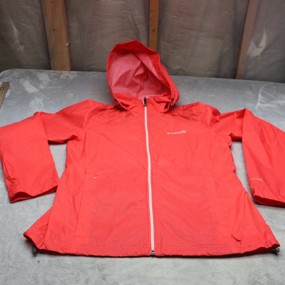 Columbia Switchback IV Jacket Womens Large Red Full Zip Light‎ Wind Rain Hiking